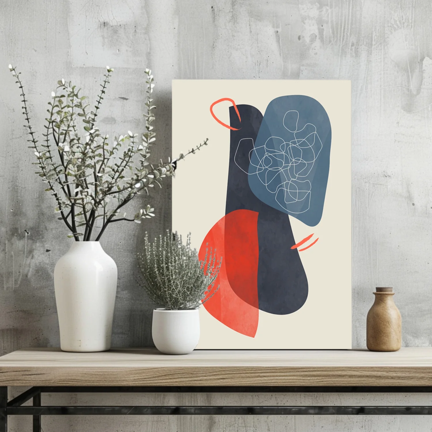 Line Art V14 Aluminum Print - Image 2