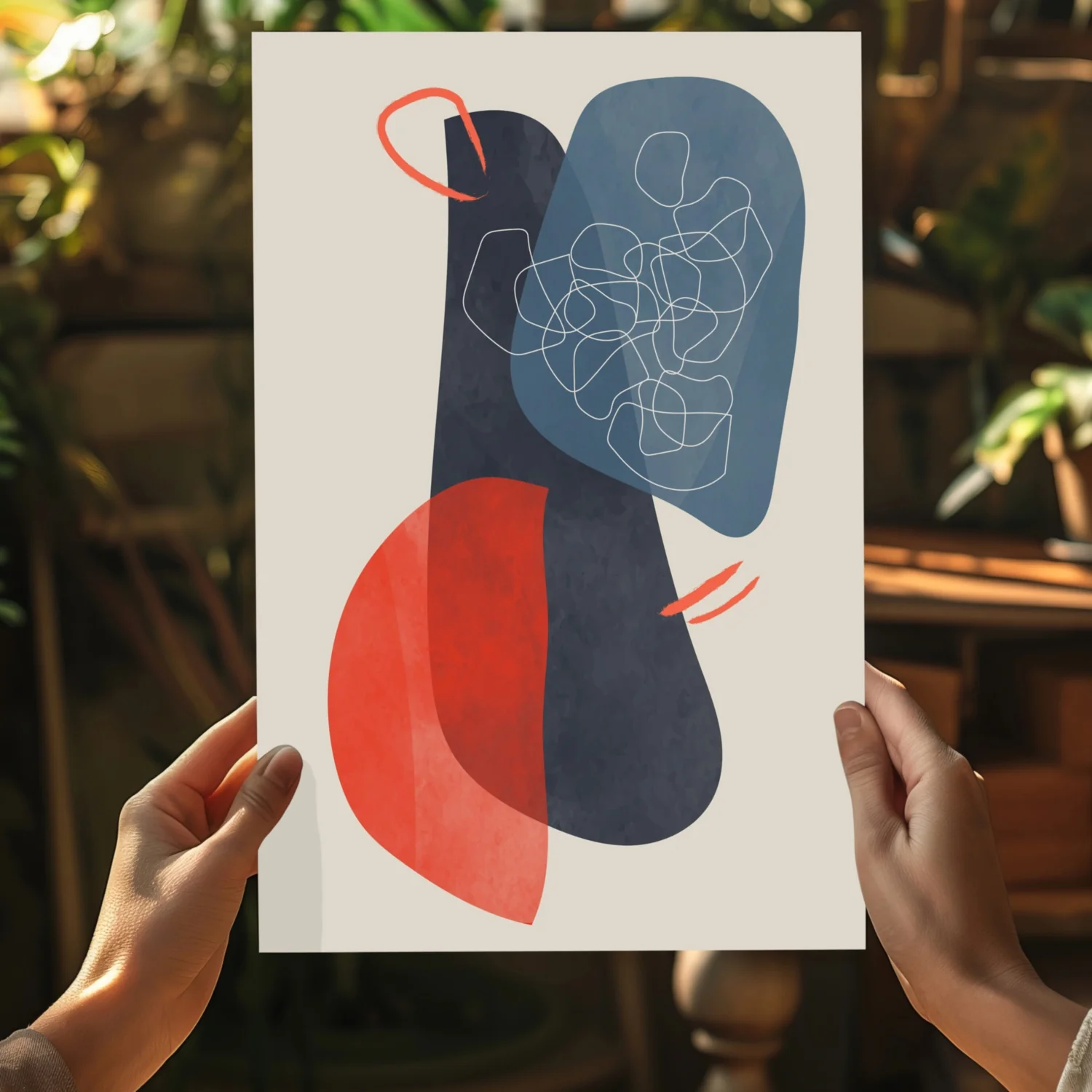 Line Art V14 Aluminum Print - Image 5
