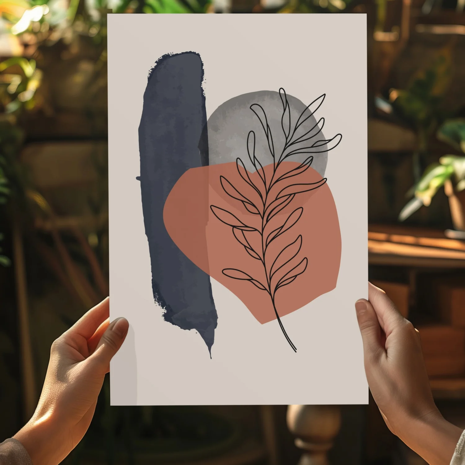Line Art V16 Aluminum Print - Image 5