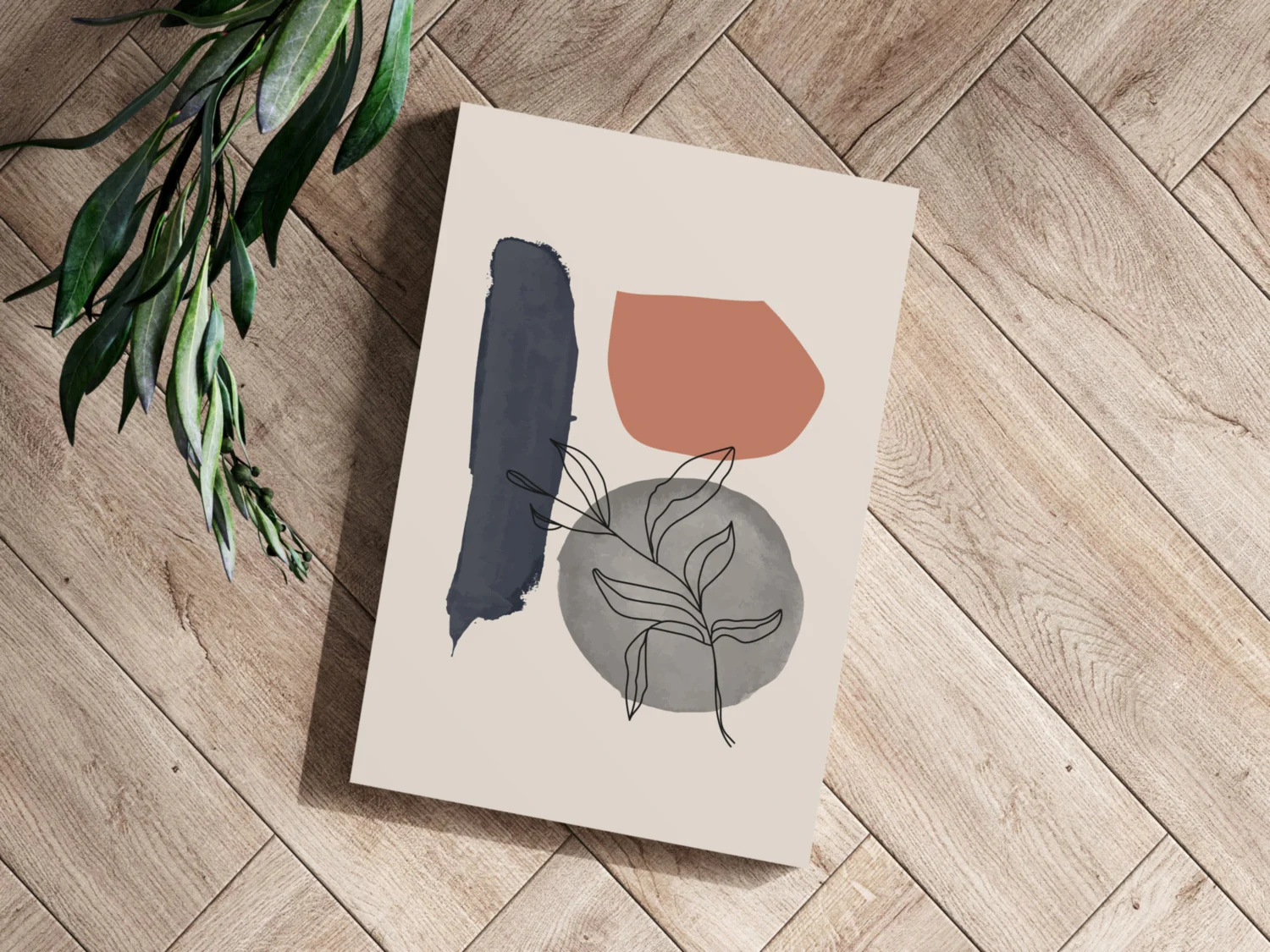 Line Art V17 Aluminum Print - Image 3