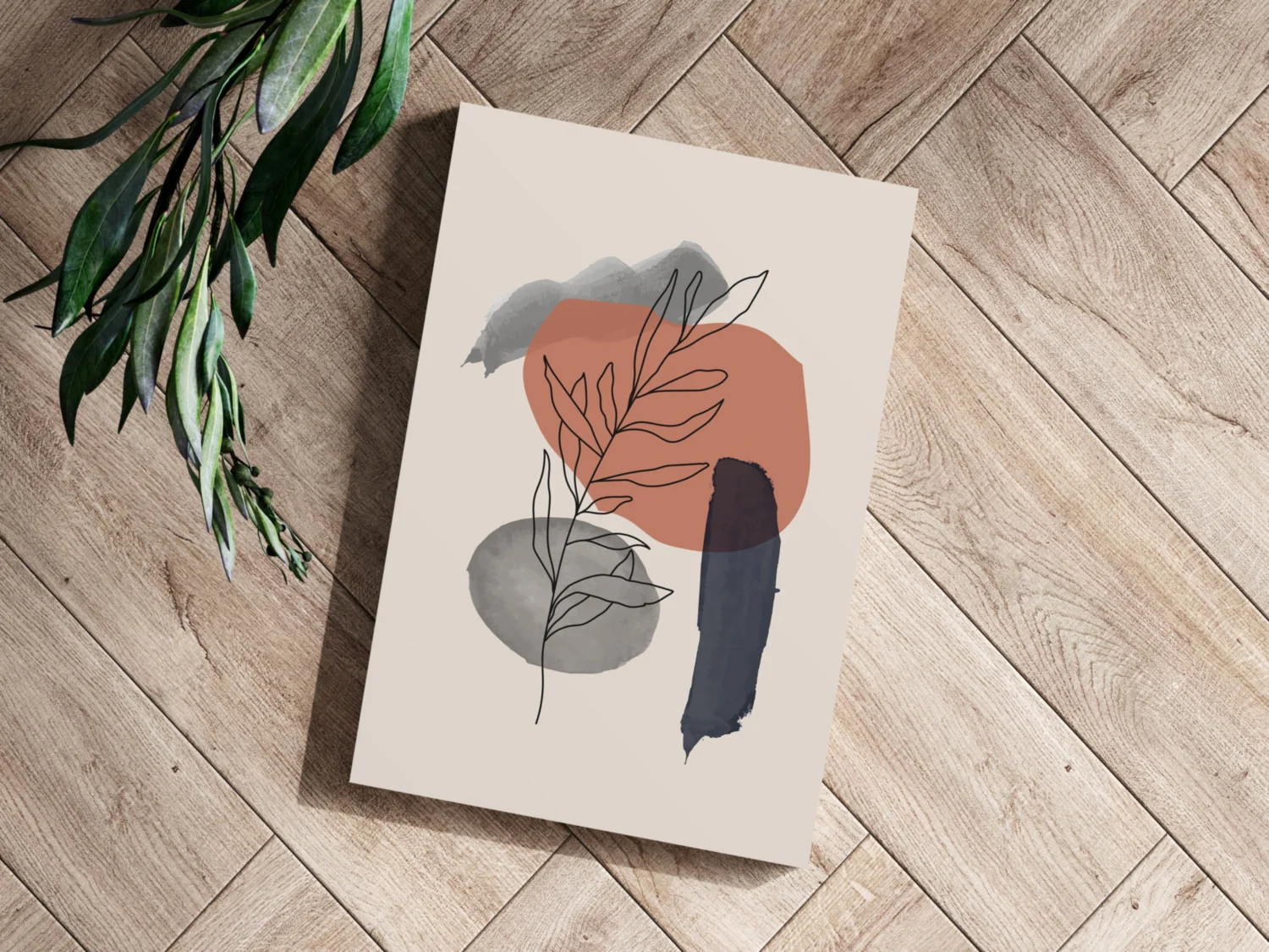 Line Art V18 Aluminum Print - Image 3
