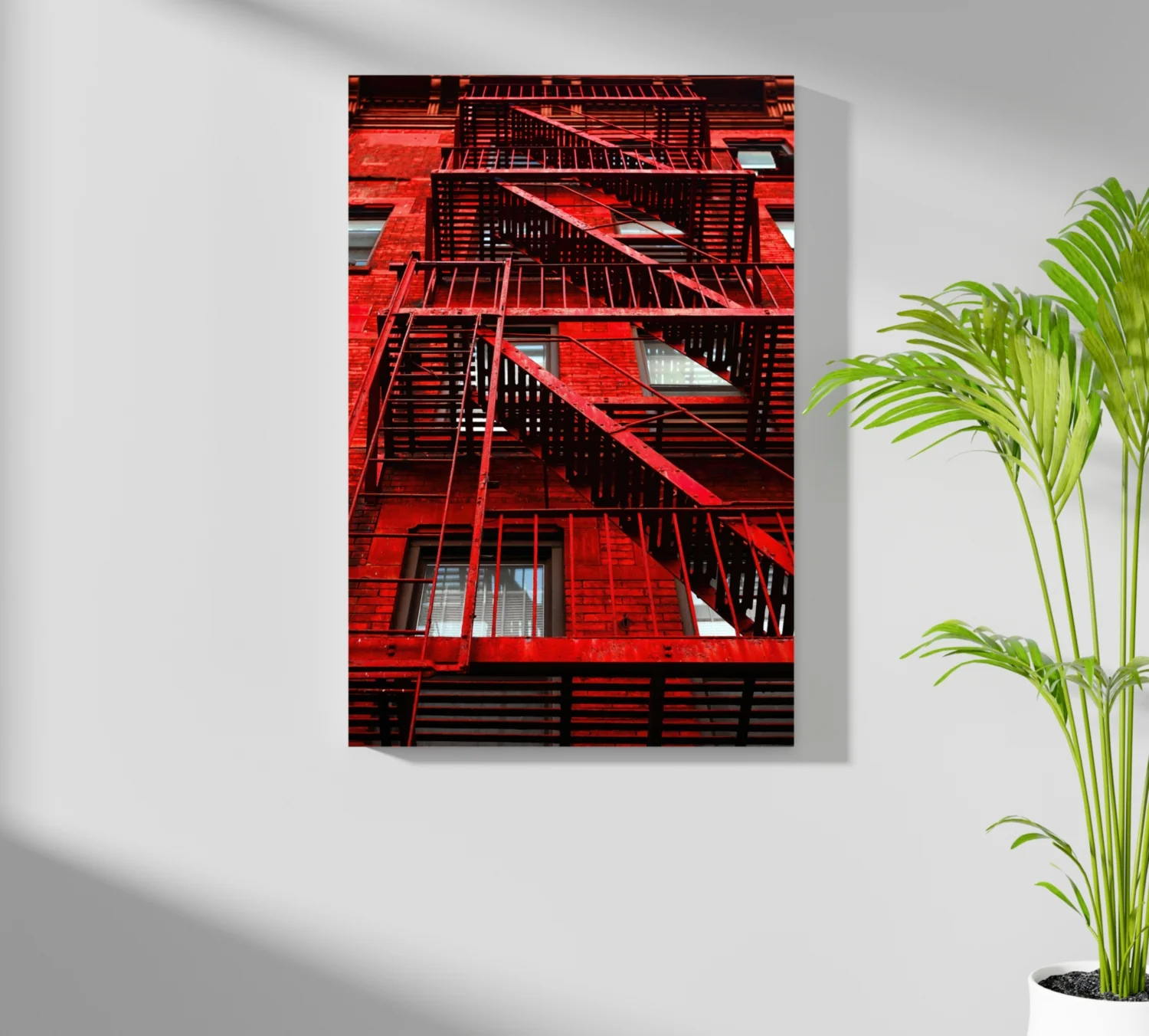 Stairs Red Aluminum Print - Image 7