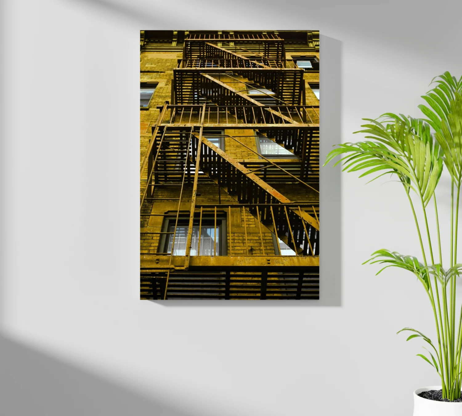 Stairs Yellow Aluminum Print - Image 7