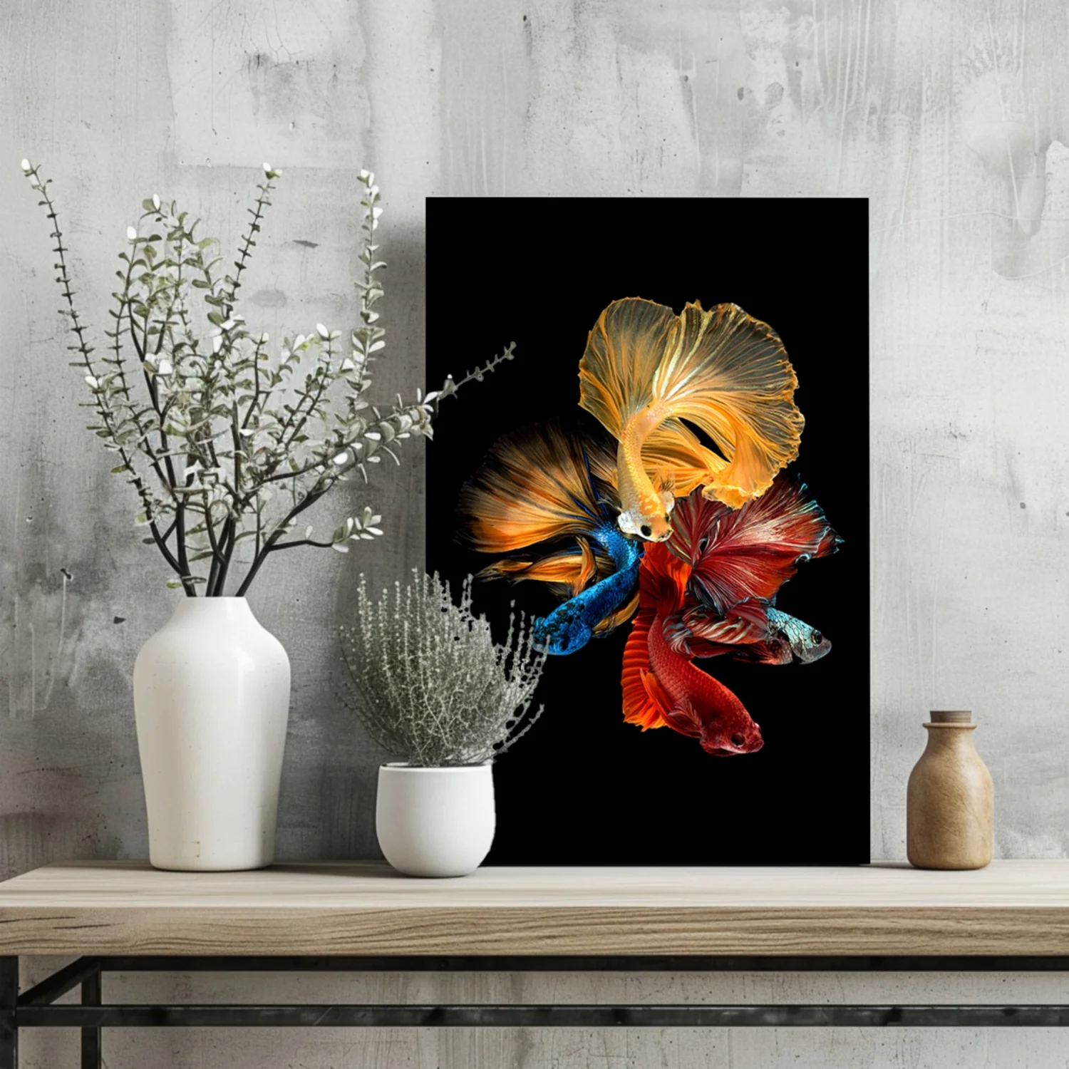 Betta Fishes Aluminum Print - Image 2