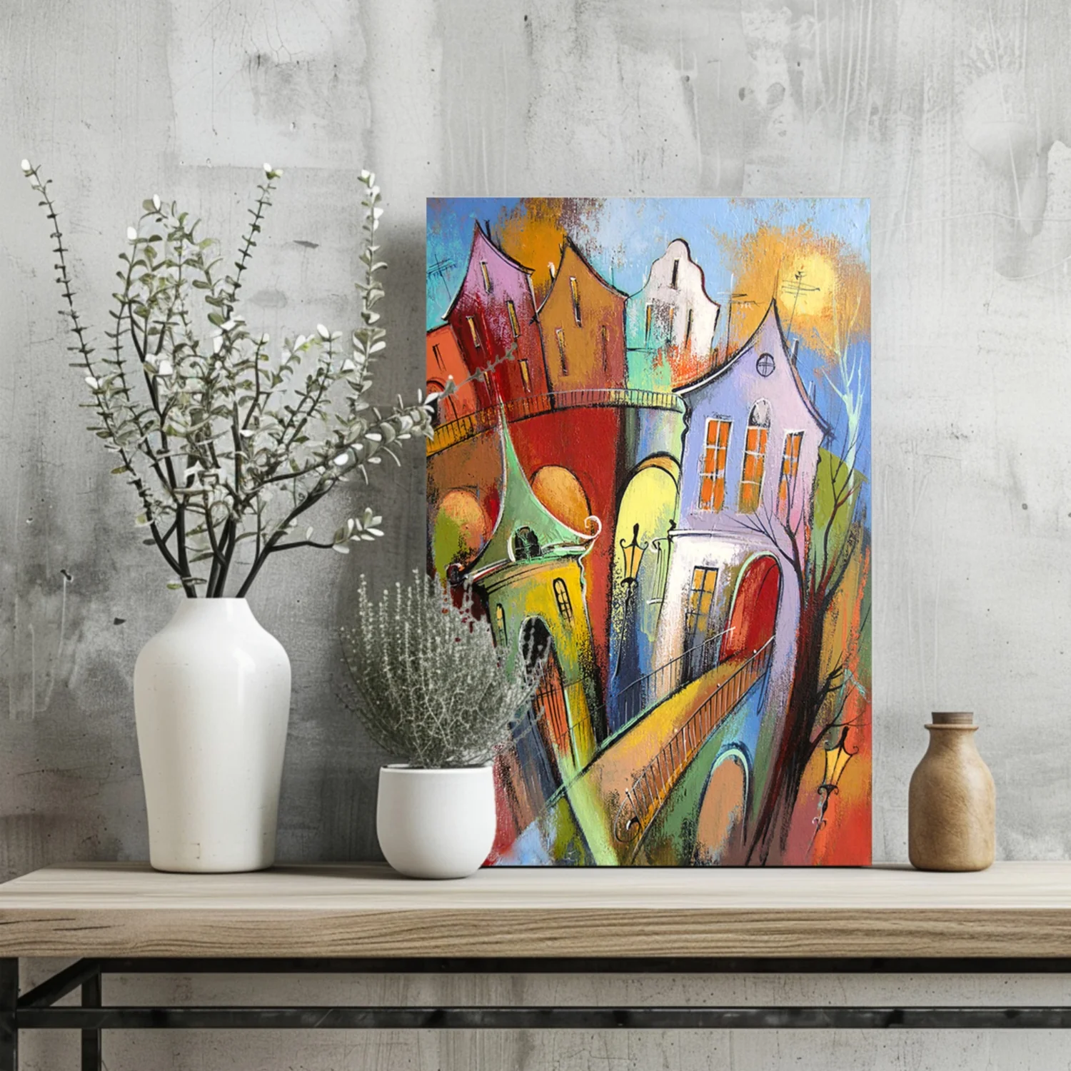 Cute City Aluminum Print - Image 2