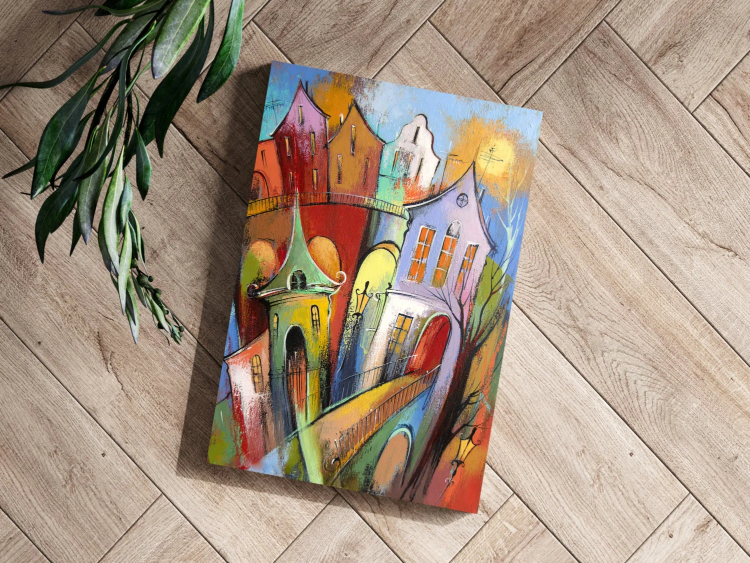 Cute City Aluminum Print - Image 3
