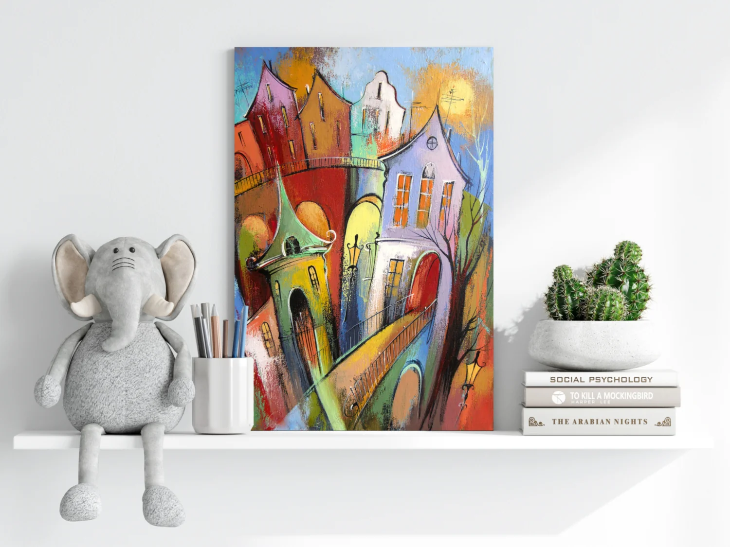 Cute City Aluminum Print - Image 6
