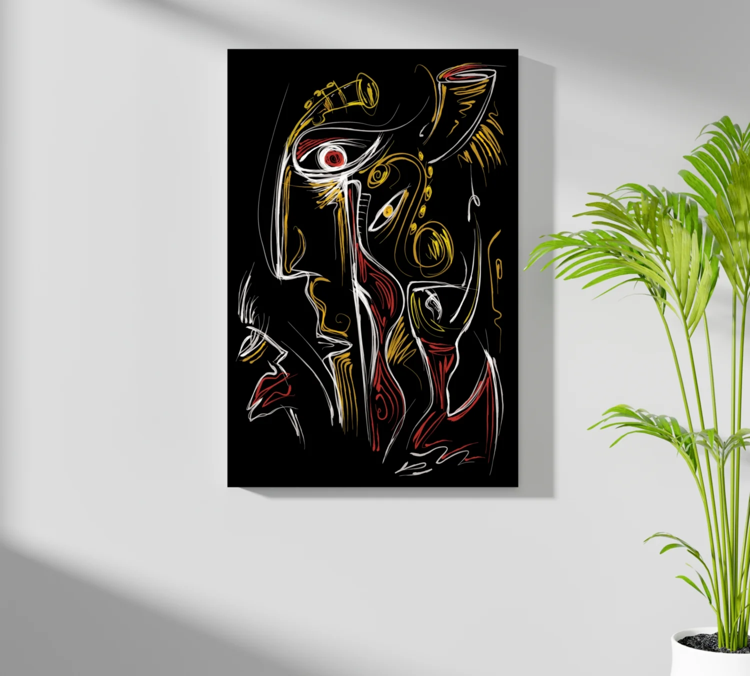Abstract Art Faces Aluminum Print - Image 7