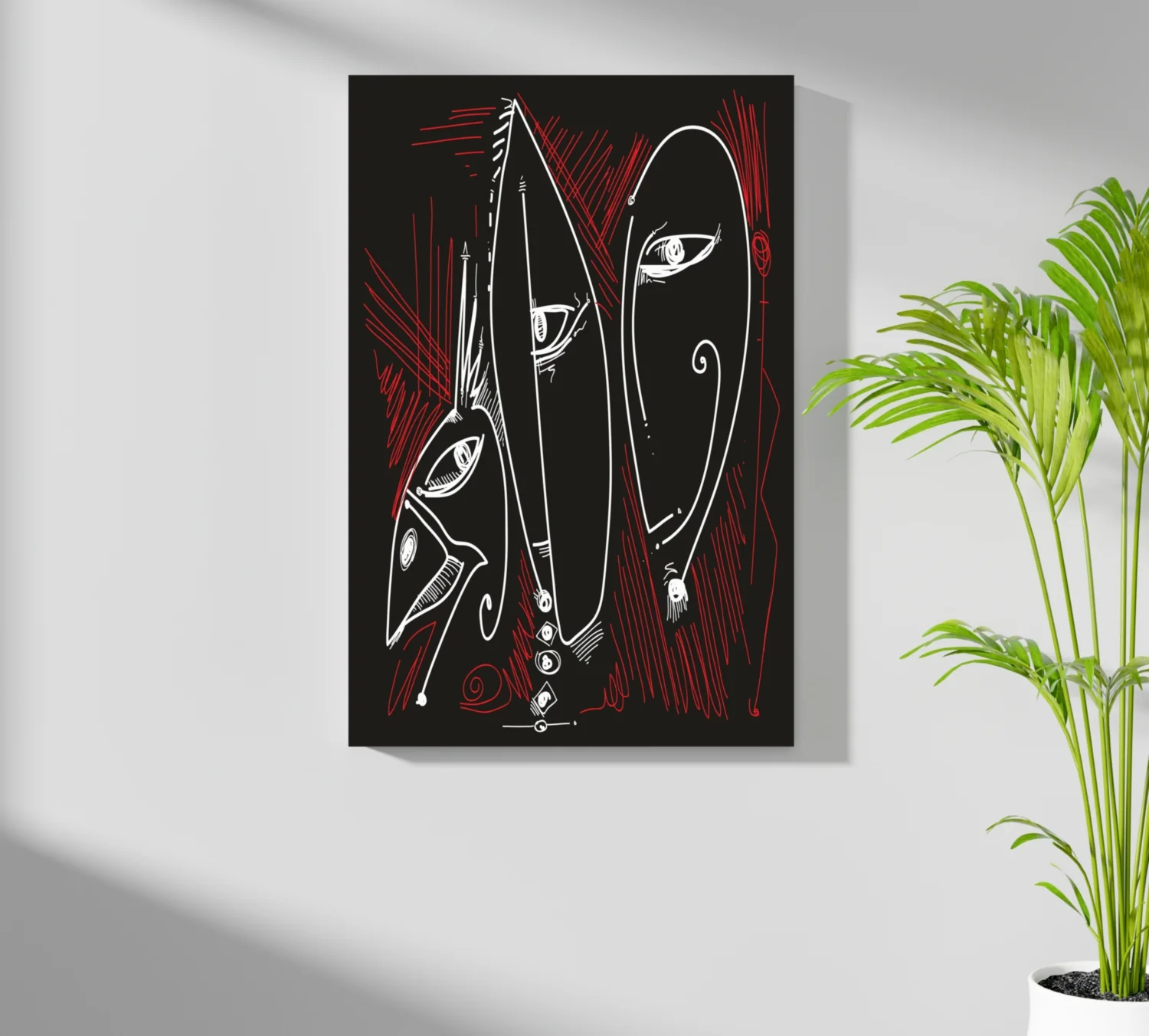 Abstract Art Faces Aluminum Print - Image 7