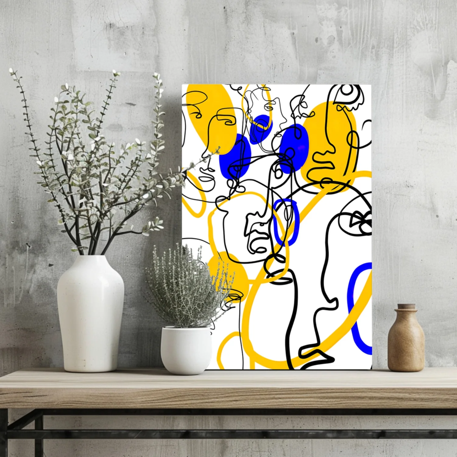 Abstract Line Art Aluminum Print - Image 2