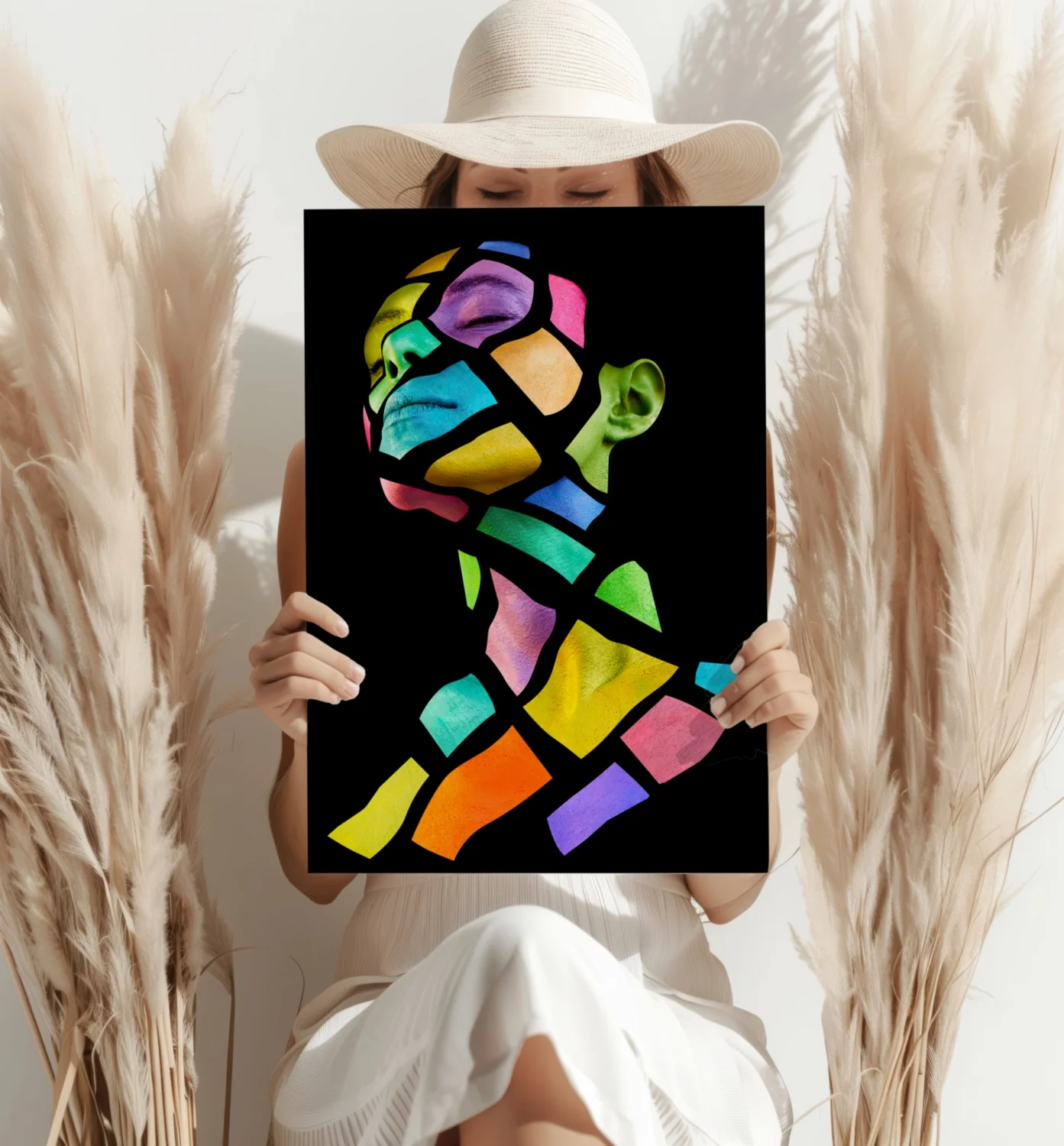 Colorful Woman Aluminum Print - Image 4