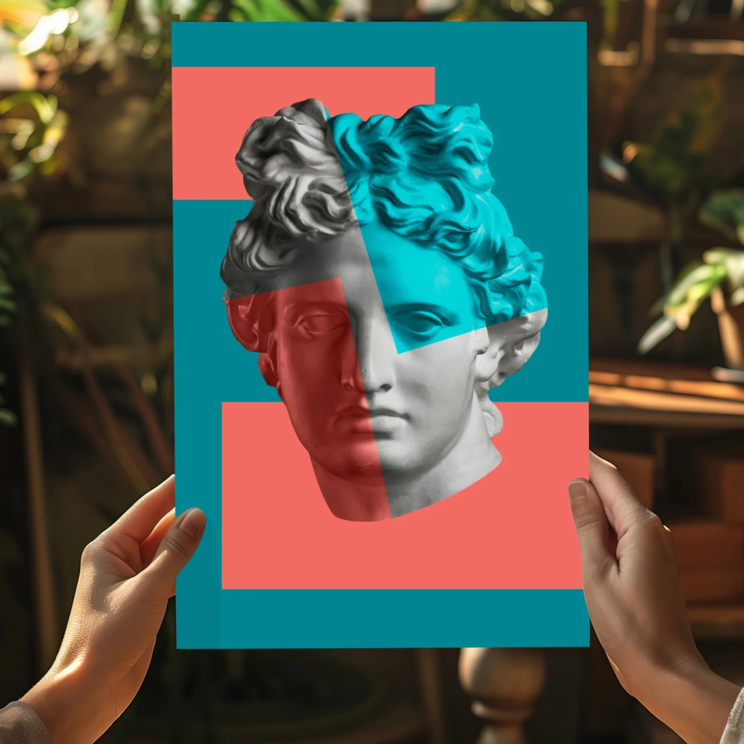 Statue Head Contemporary Aluminum Print - Image 5