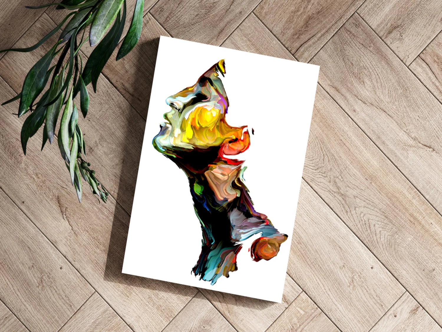 Colorful Portrait V1 Aluminum Print - Image 3