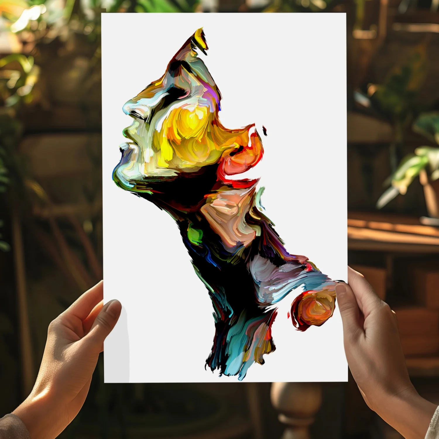 Colorful Portrait V1 Aluminum Print - Image 5