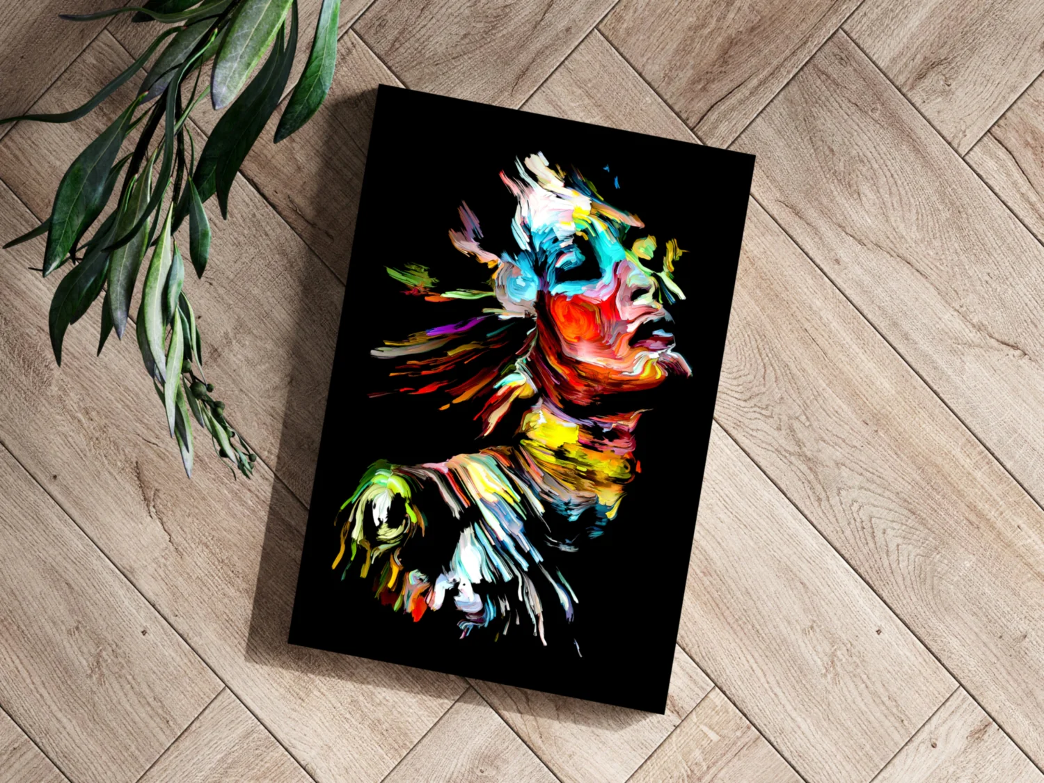 Colorful Portrait V2 Aluminum Print - Image 3