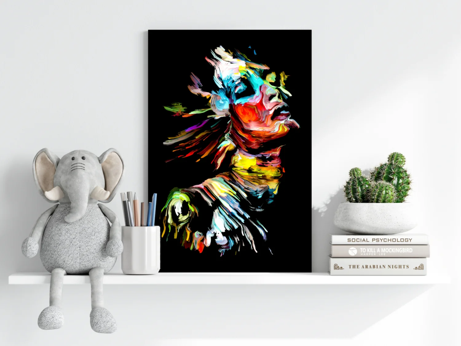 Colorful Portrait V2 Aluminum Print - Image 6