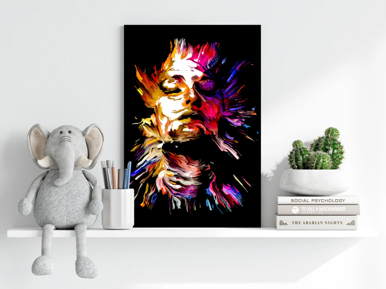 Colorful Portrait V3 Aluminum Print - Image 6