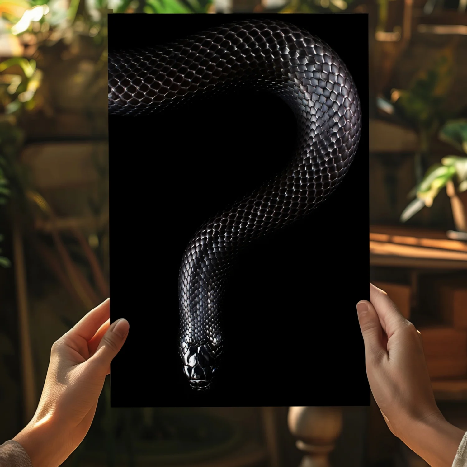 Black Snake Aluminum Print - Image 5