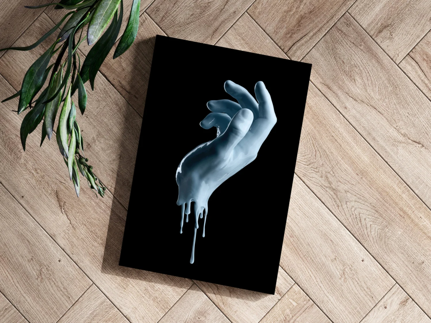 Hand in Paint Aluminum Print - Image 3