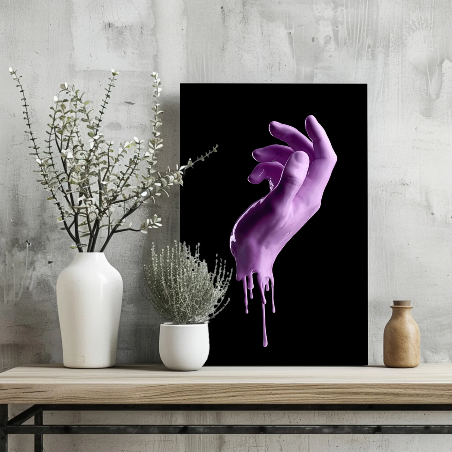 Hand in Paint Aluminum Print - Image 2