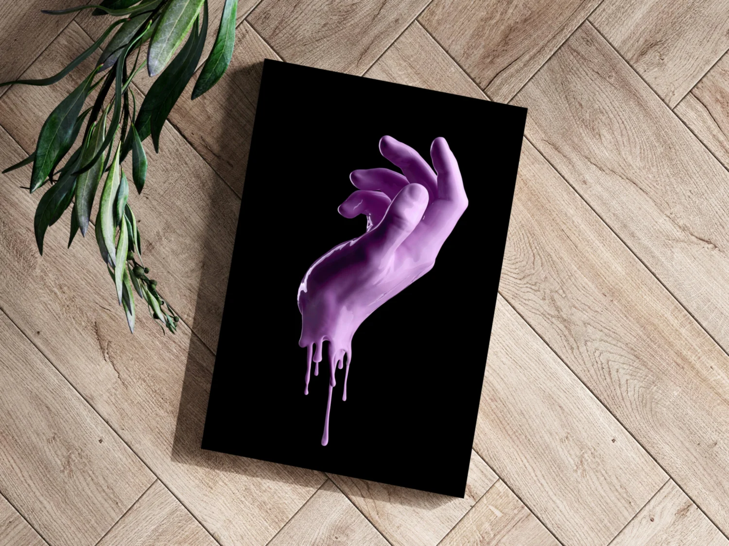 Hand in Paint Aluminum Print - Image 3