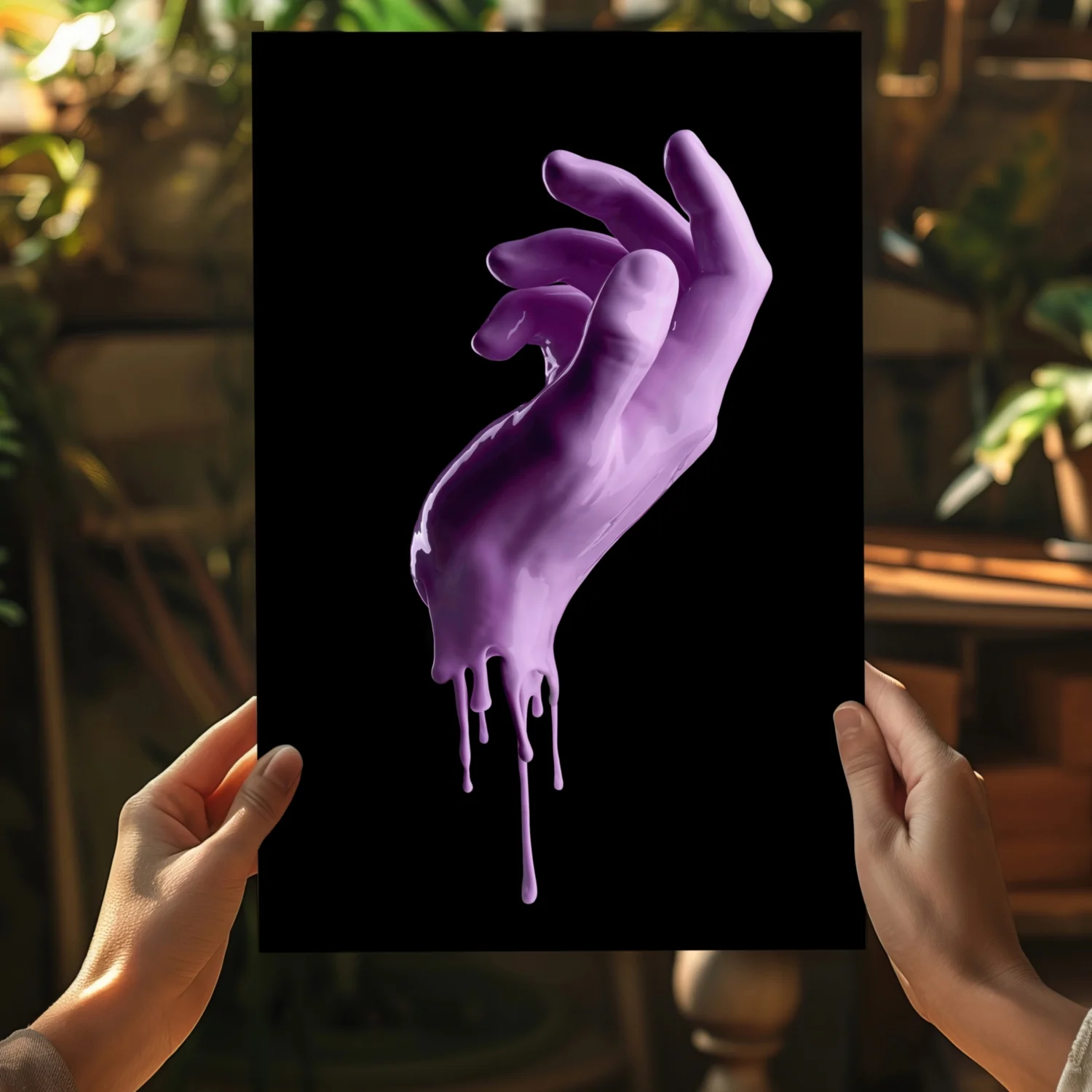 Hand in Paint Aluminum Print - Image 5