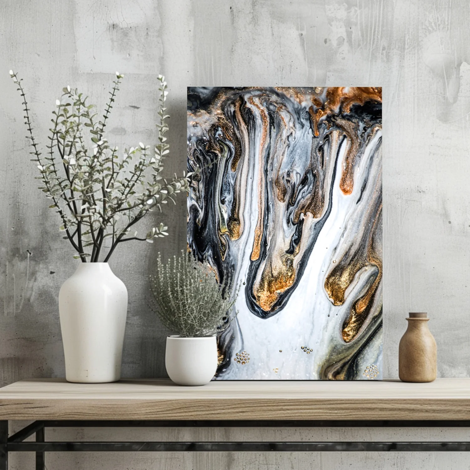 Abstract Marble Pattern V20 Aluminum Print - Image 2