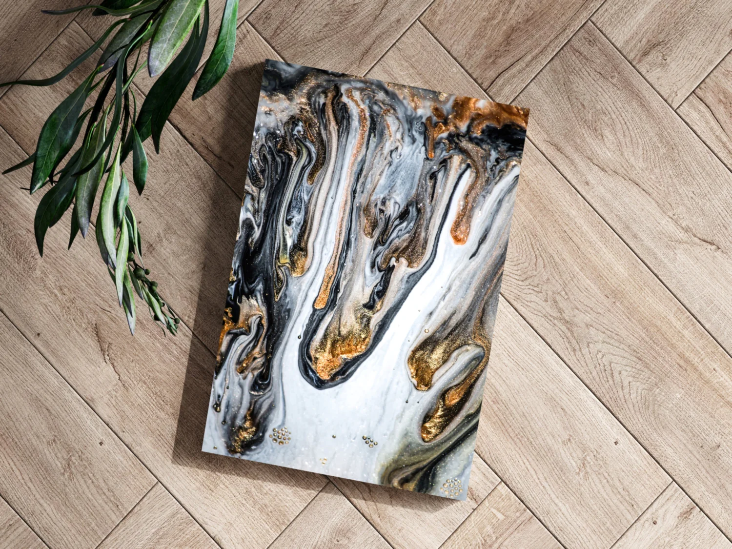 Abstract Marble Pattern V20 Aluminum Print - Image 3