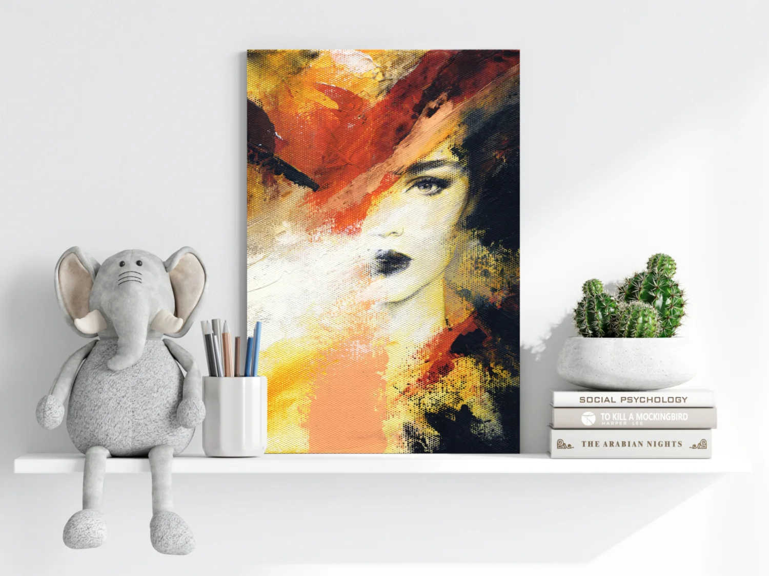 Abstract Woman Aluminum Print - Image 6