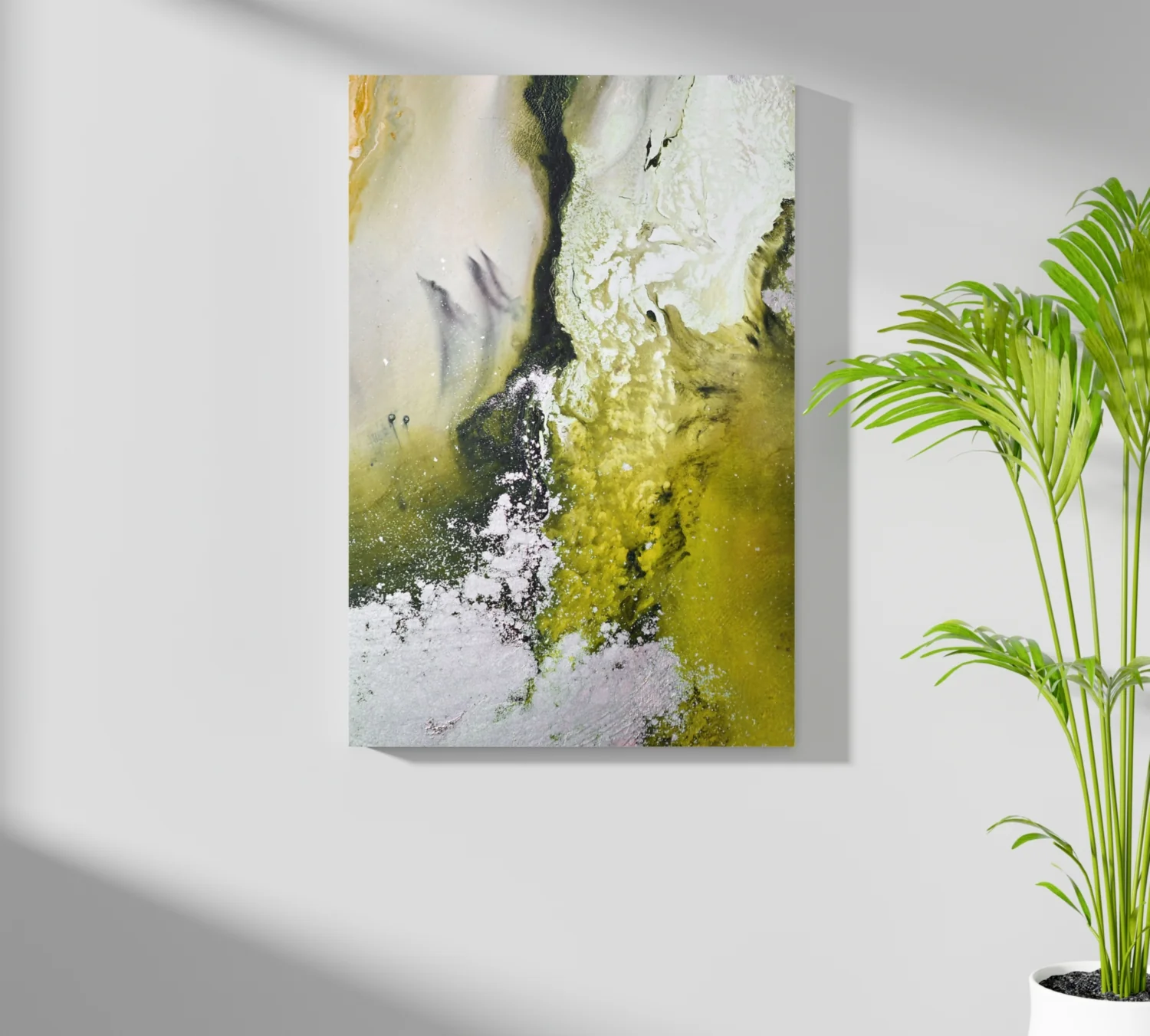 Abstract Paint Yellow V2 Aluminum Print - Image 7