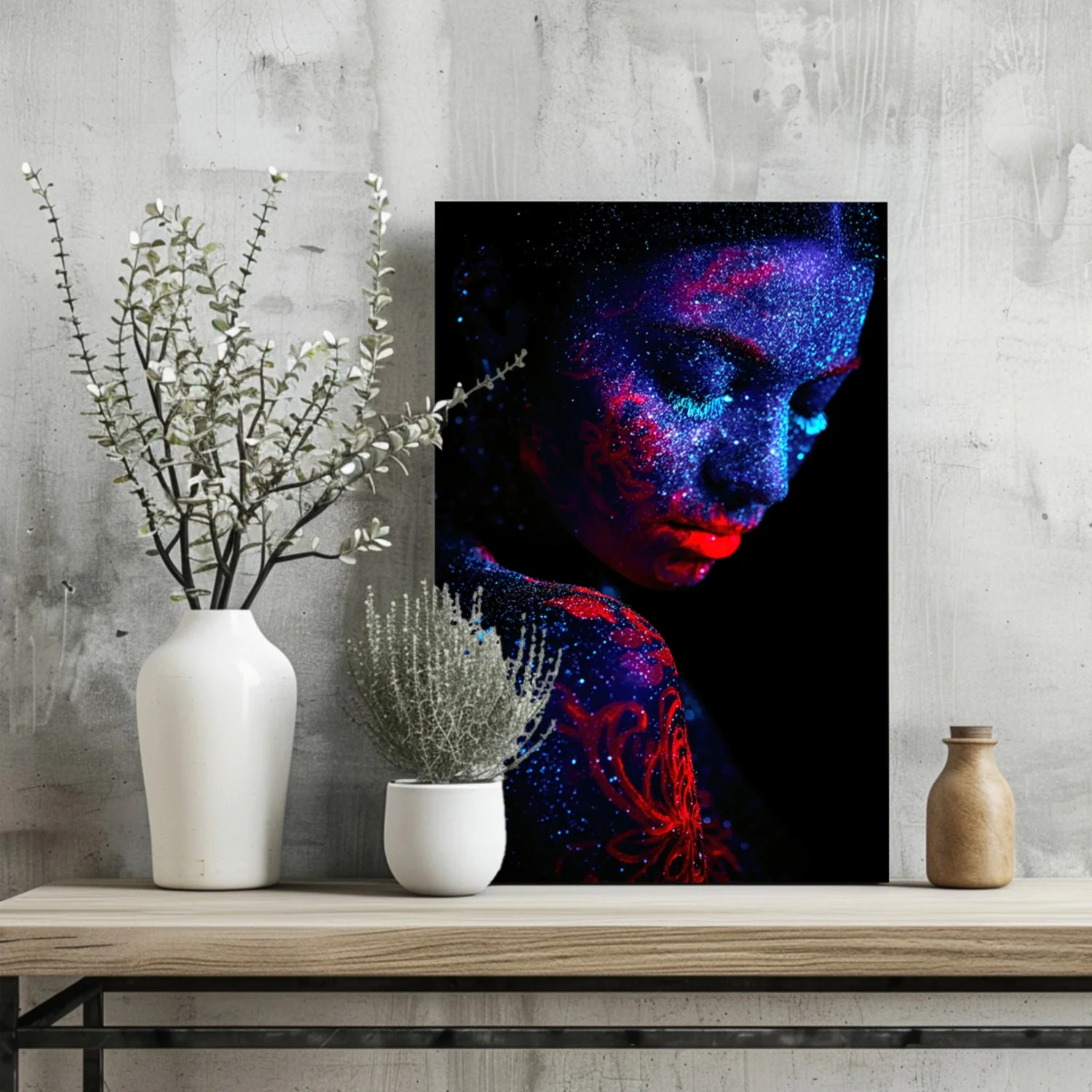 Painted Woman Aluminum Print - Image 2