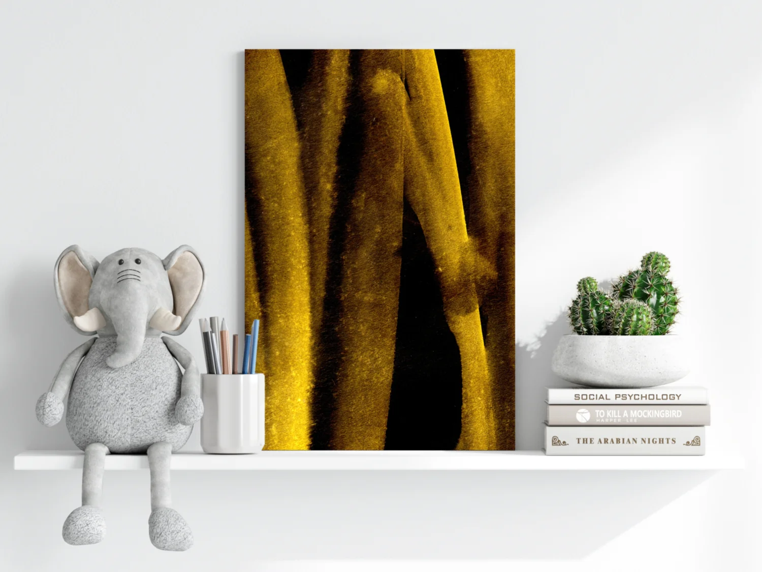 Shade of Gold V2 Aluminum Print - Image 6