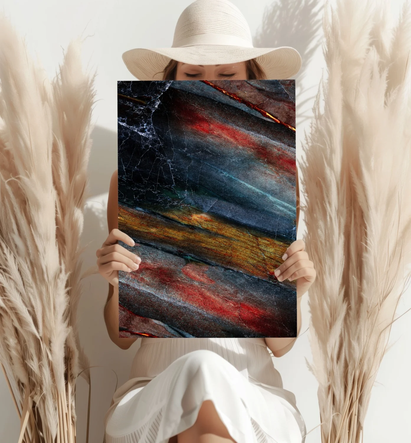 Abstract Colorful Marble Aluminum Print - Image 4