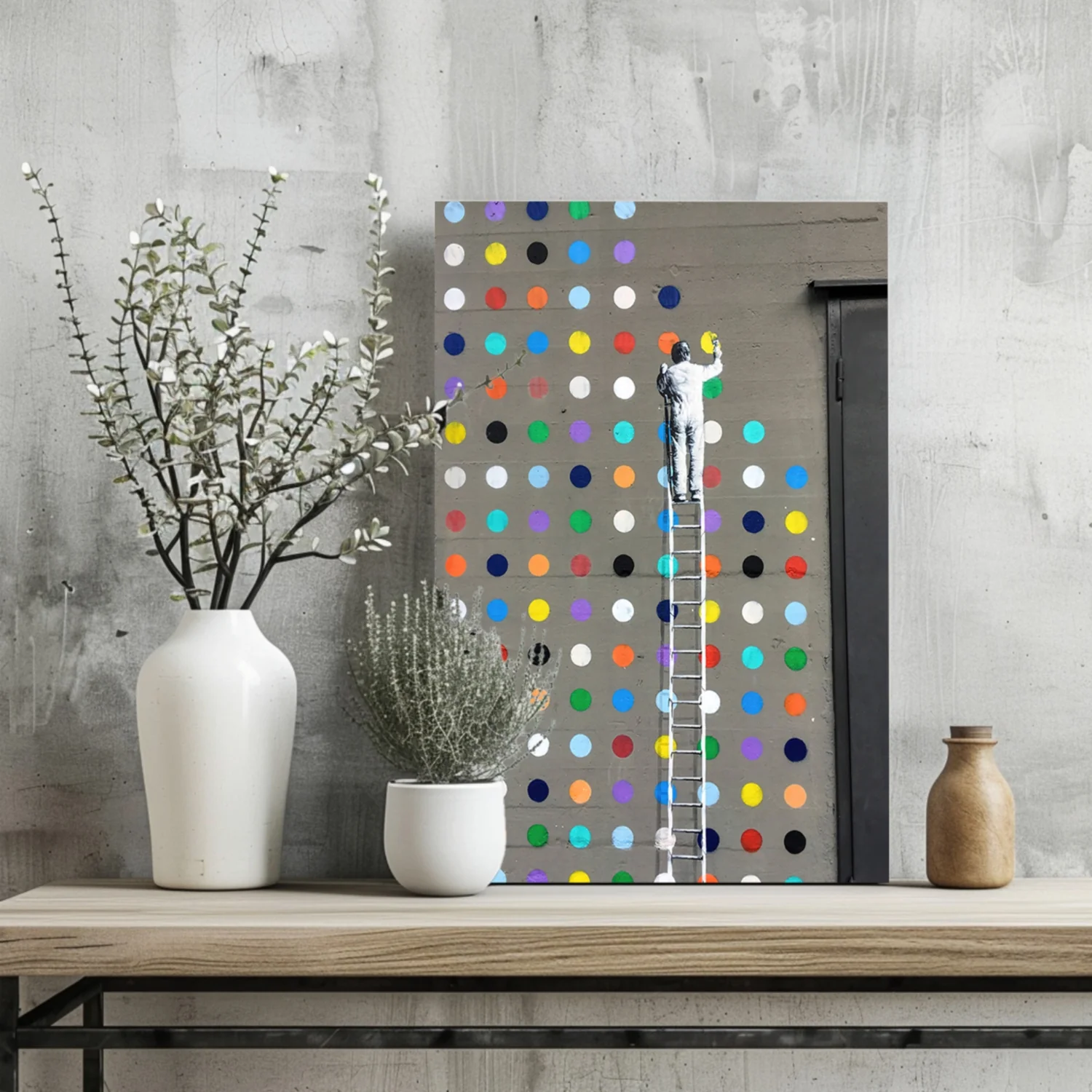 Banksy Dots Aluminum Print - Image 2