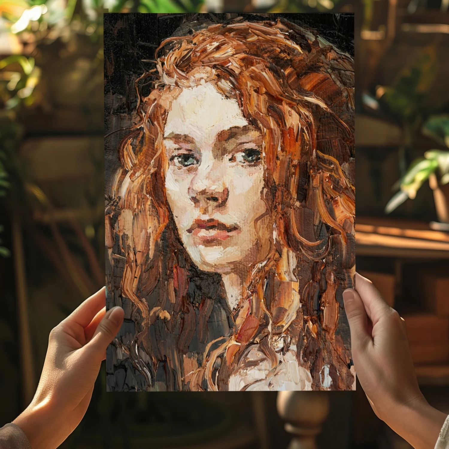 Young Woman Portrait Aluminum Print - Image 5