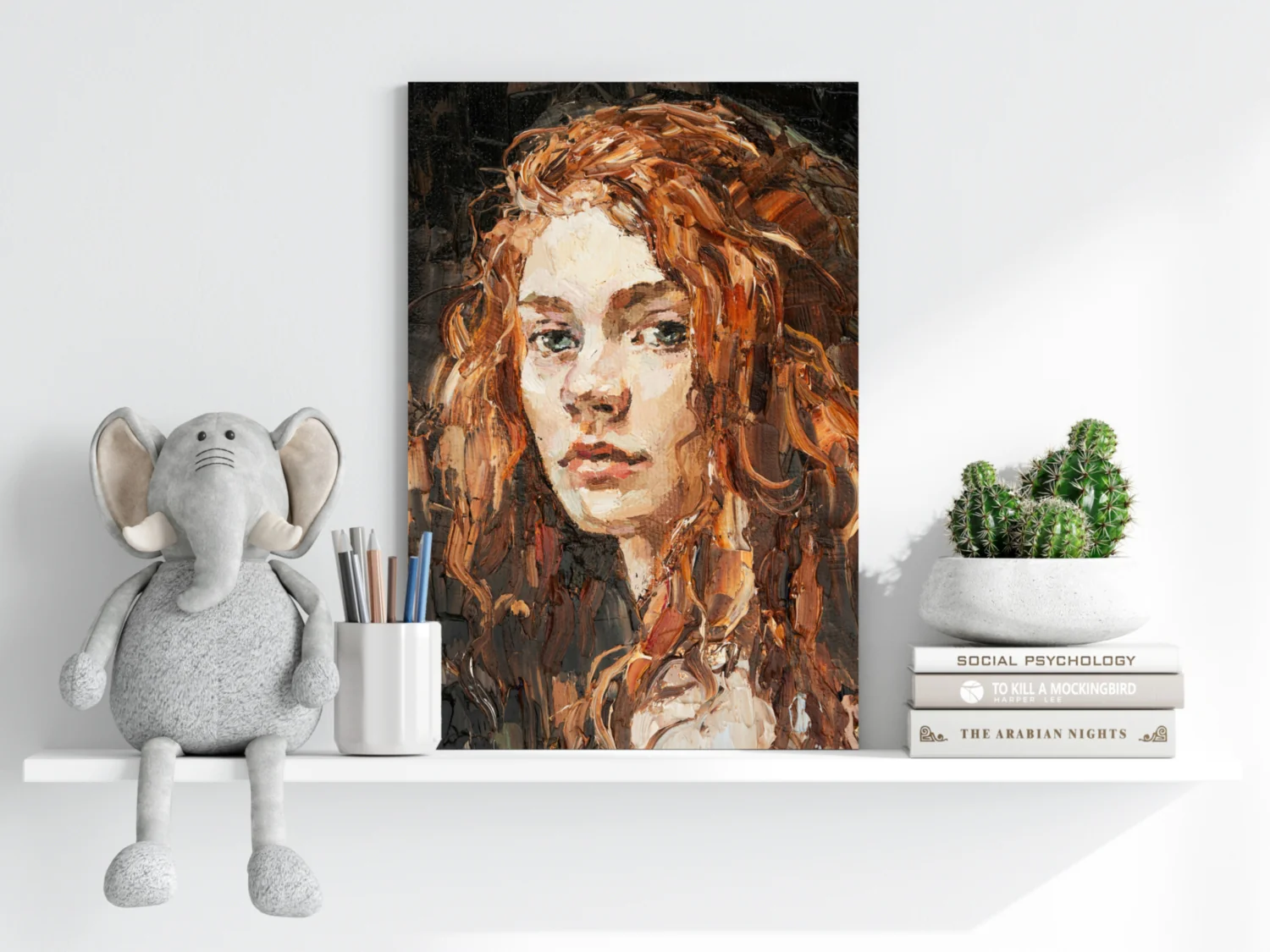 Young Woman Portrait Aluminum Print - Image 6