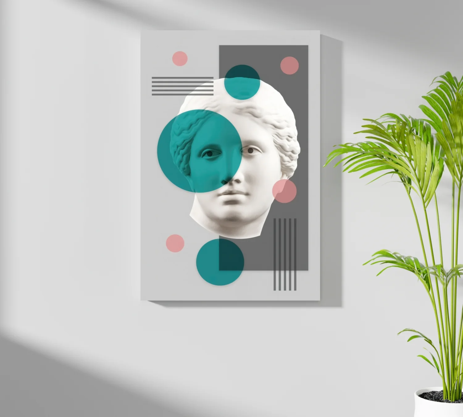 Contemporary Art Statue Head Aluminum Print - Image 7