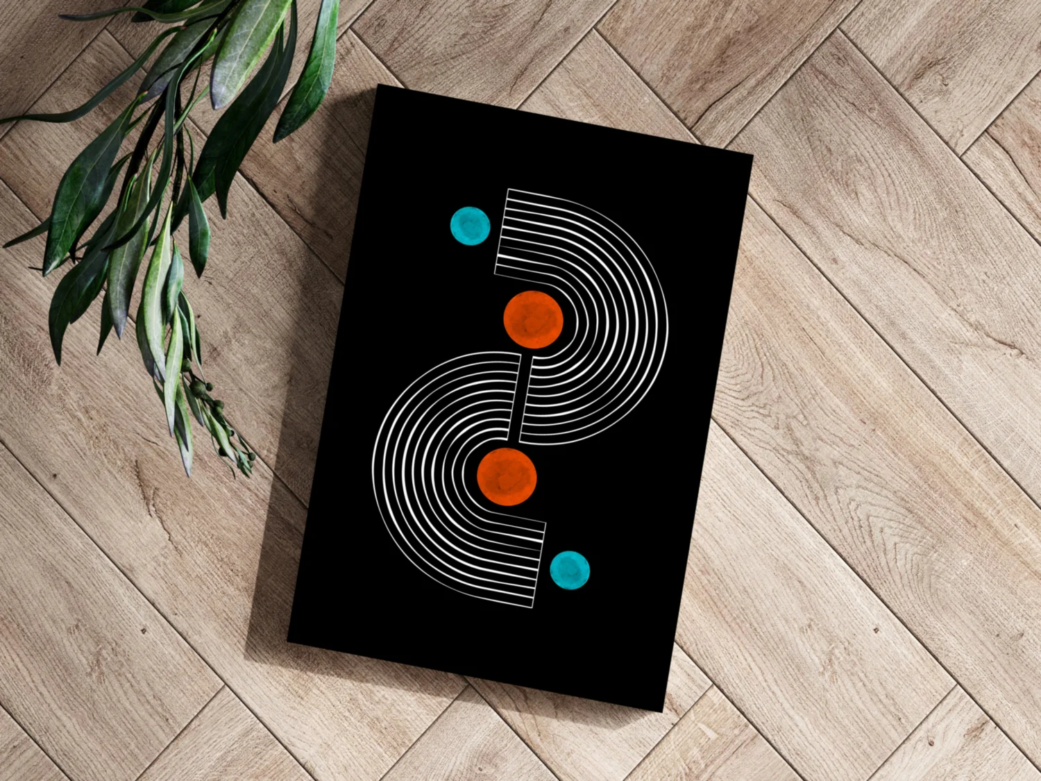 Line Art V4 Aluminum Print - Image 3