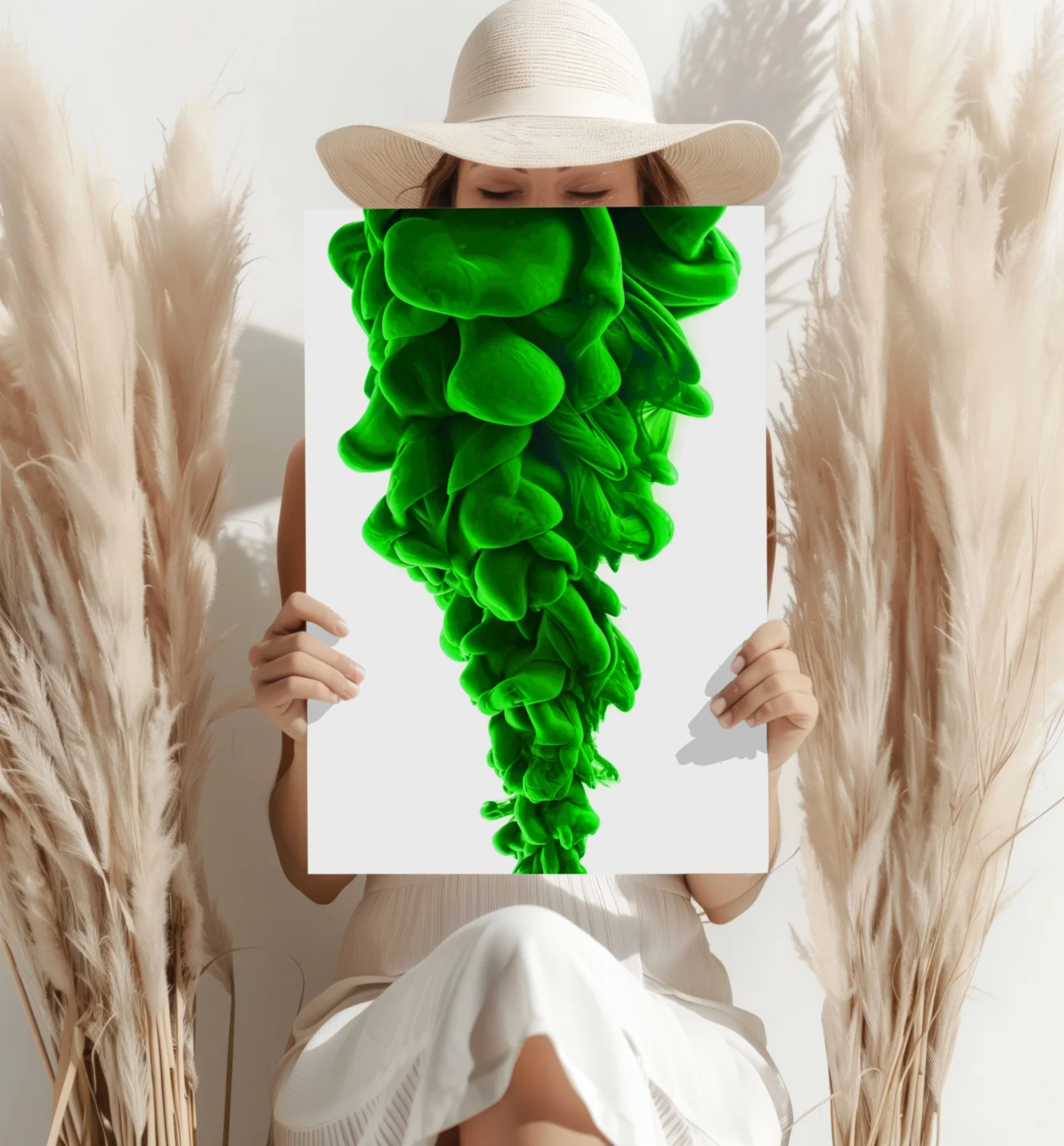 Green Smoke Aluminum Print - Image 4