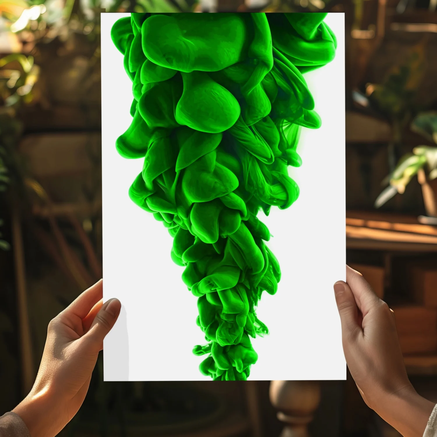 Green Smoke Aluminum Print - Image 5