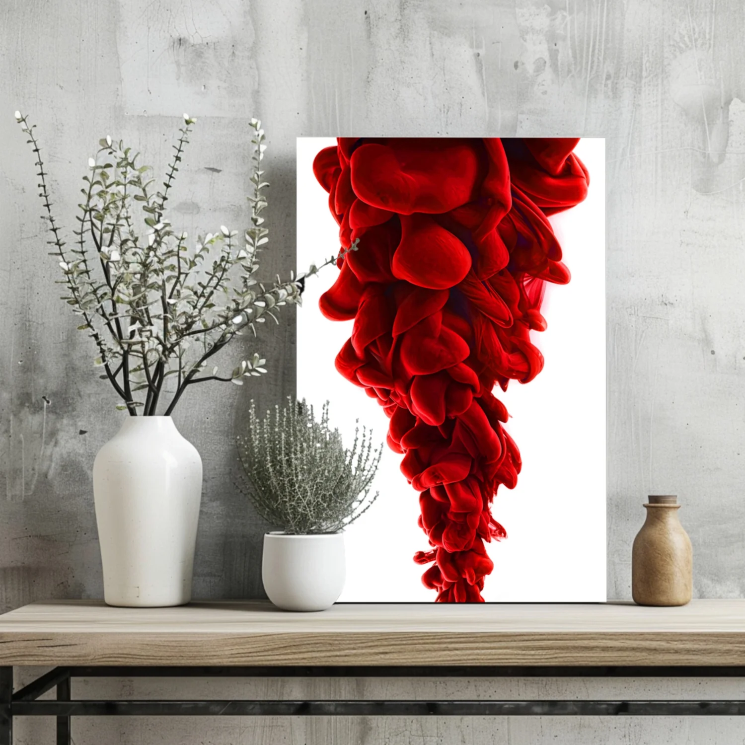 Red Smoke Aluminum Print - Image 2