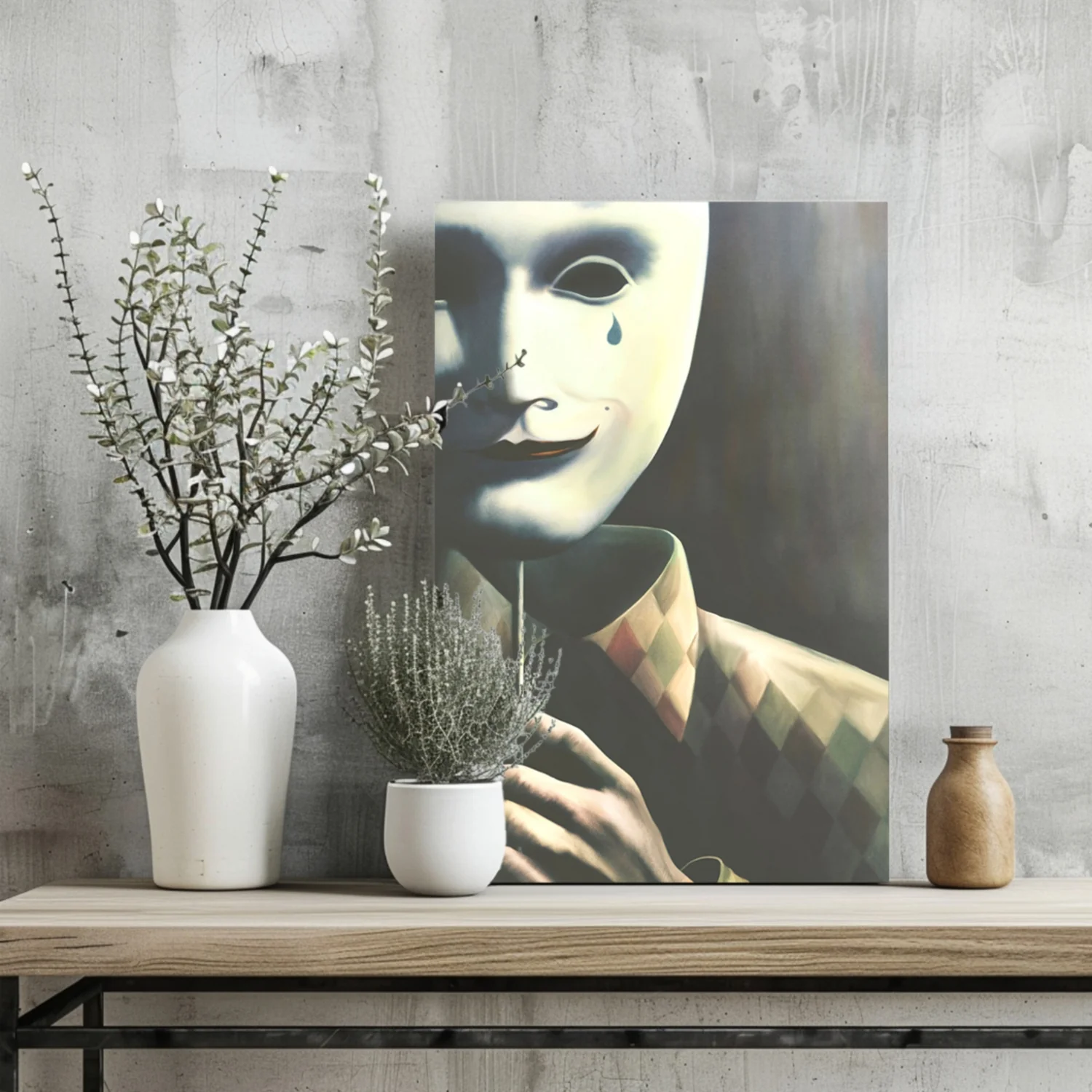 Mask of Reality Aluminum Print - Image 2