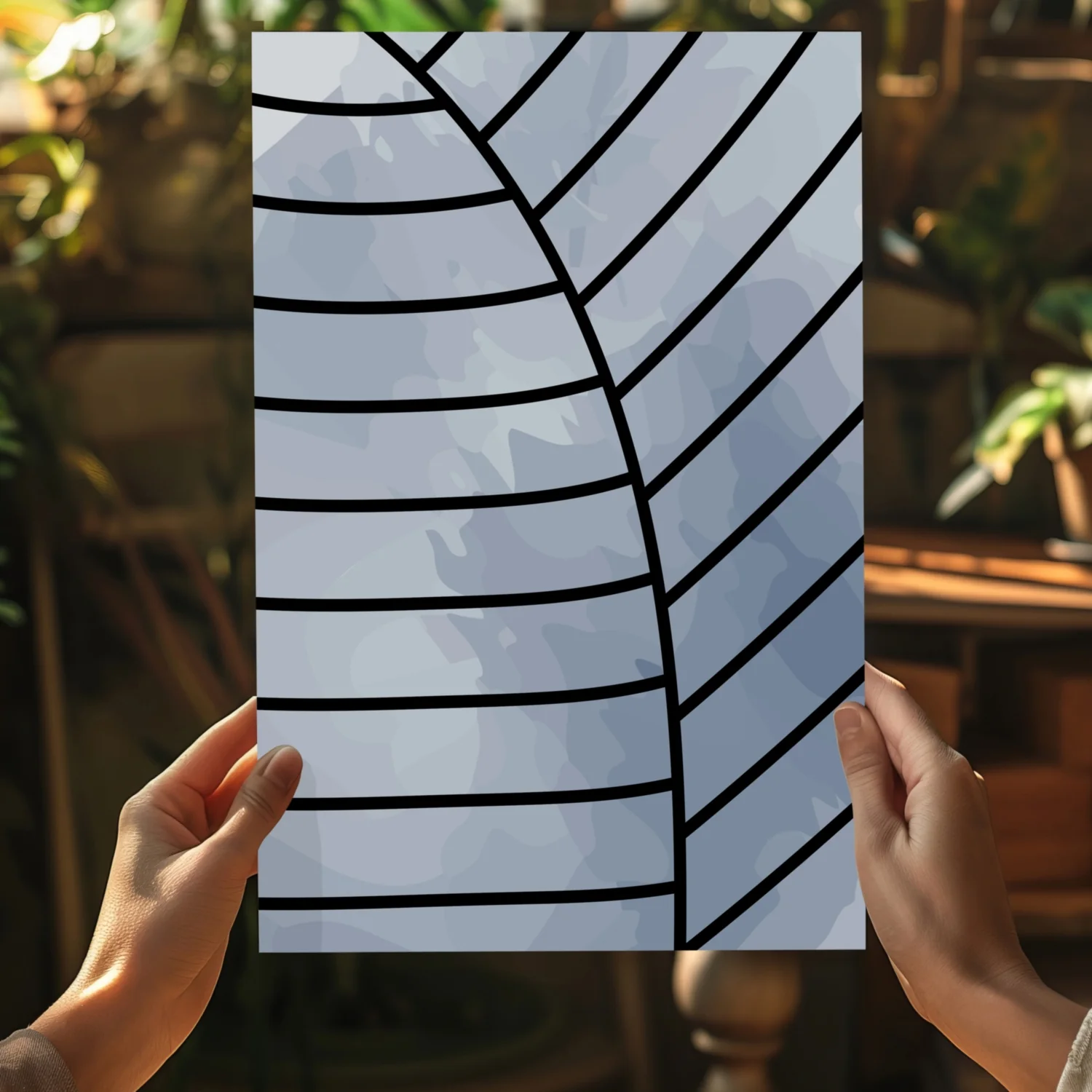 Line Art V12 Aluminum Print - Image 5