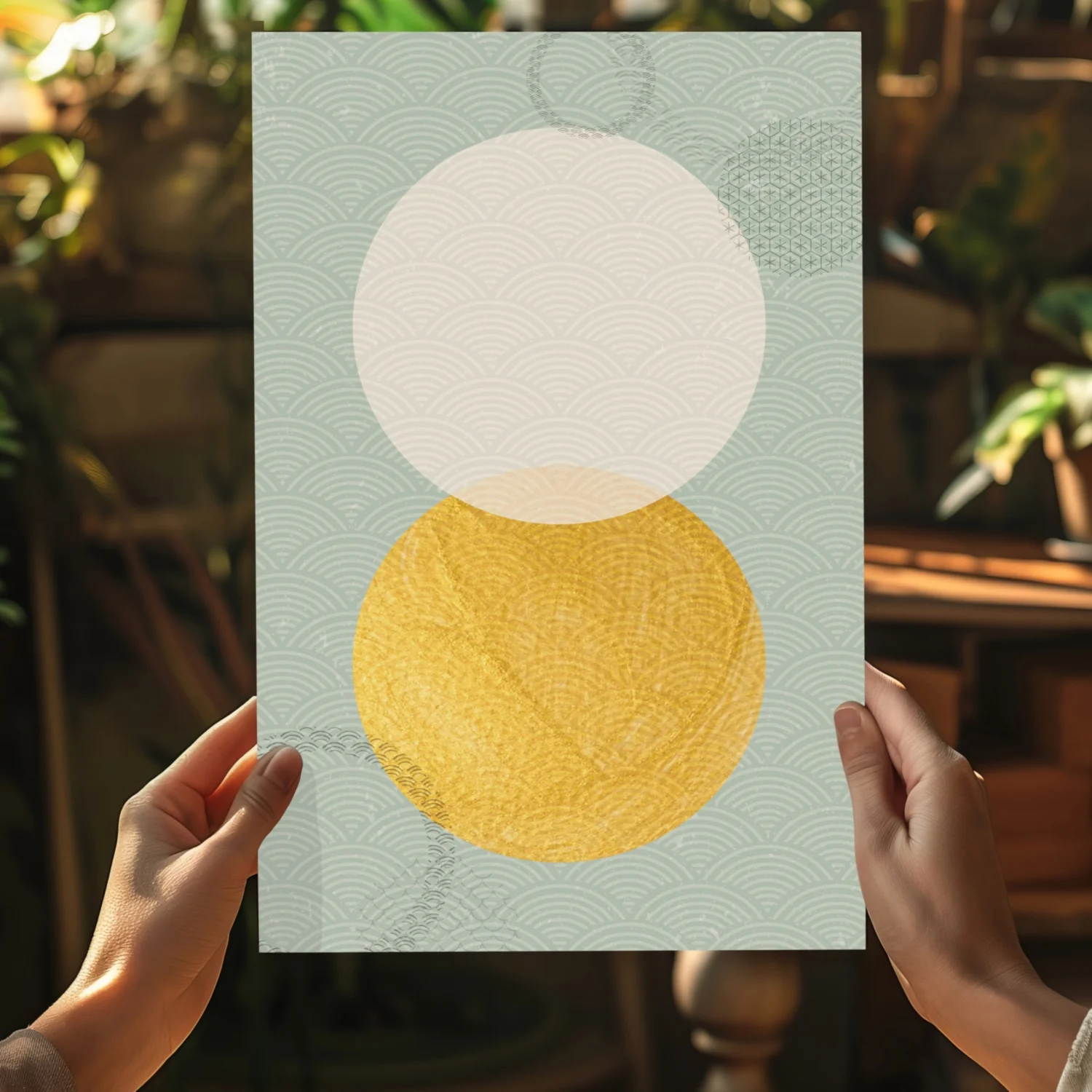 Abstract Art Dots V1 Aluminum Print - Image 5