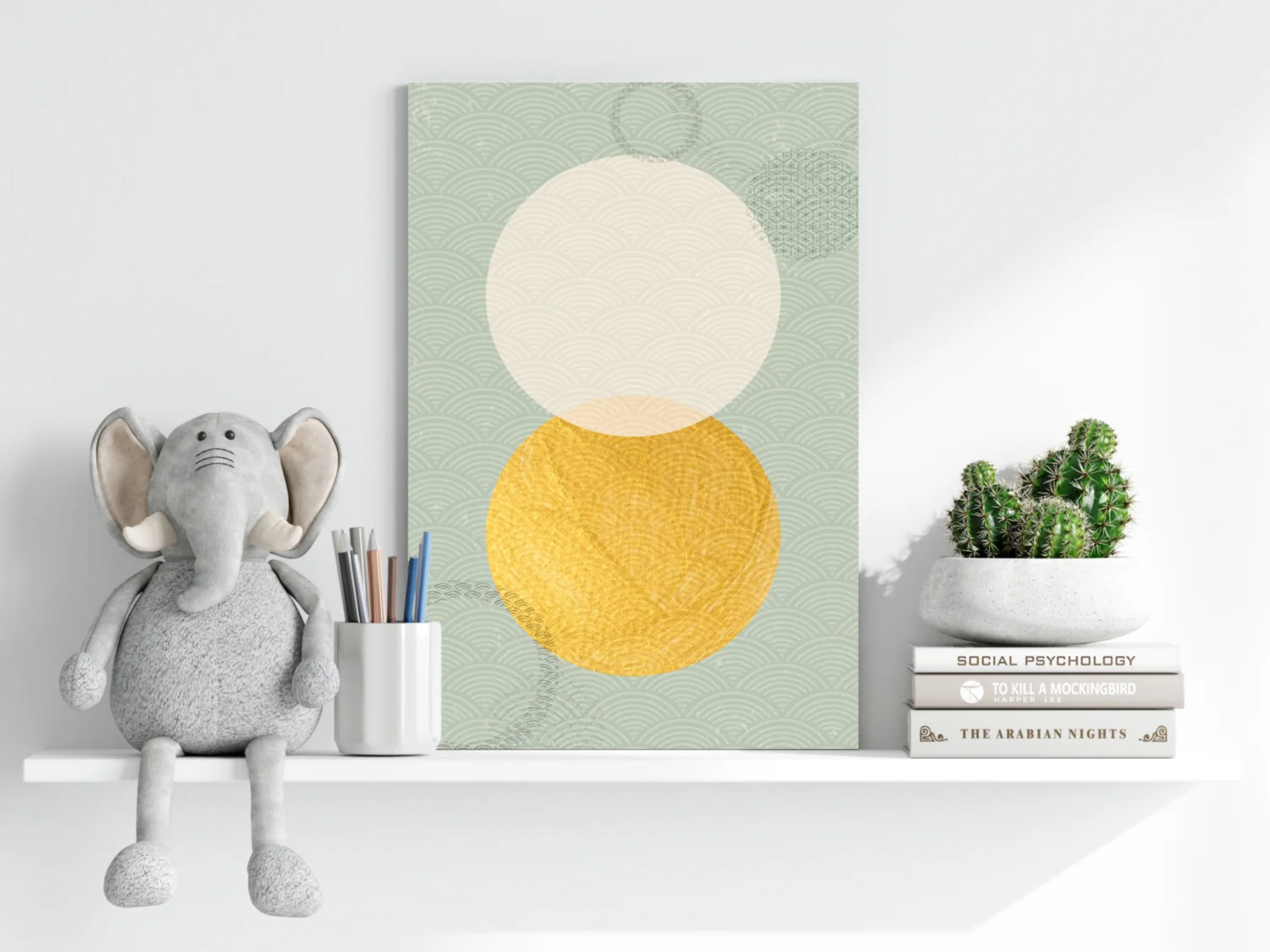 Abstract Art Dots V1 Aluminum Print - Image 6