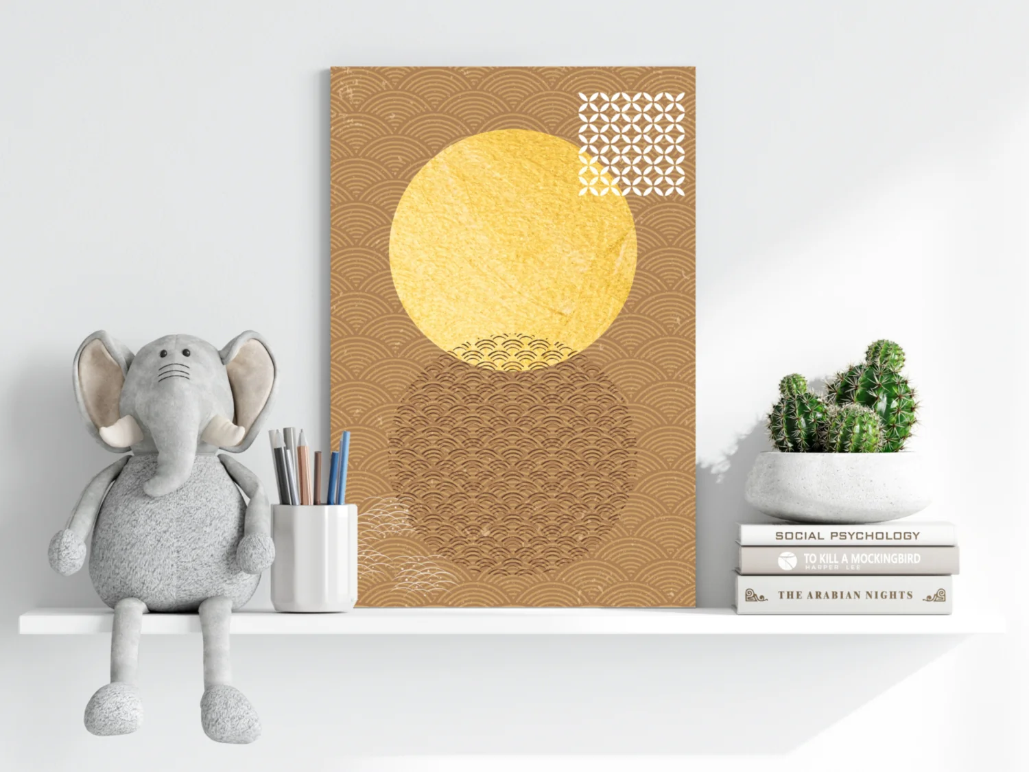 Abstract Art Dots V3 Aluminum Print - Image 6
