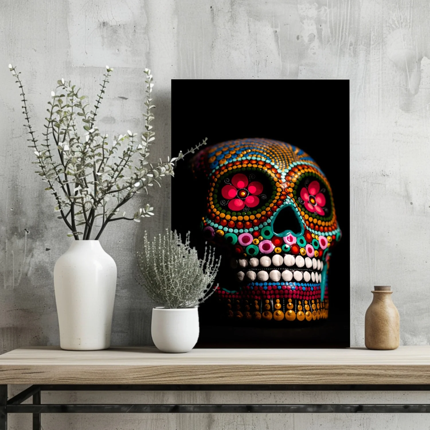 Sugar Skull Aluminum Print - Image 2