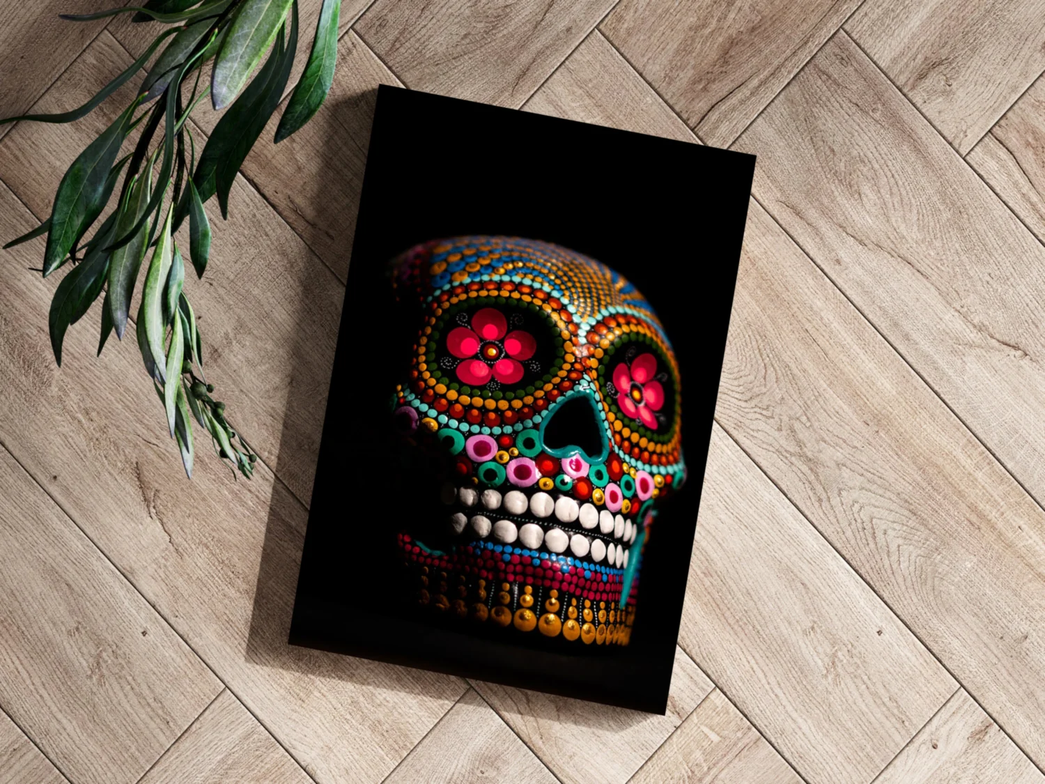 Sugar Skull Aluminum Print - Image 3