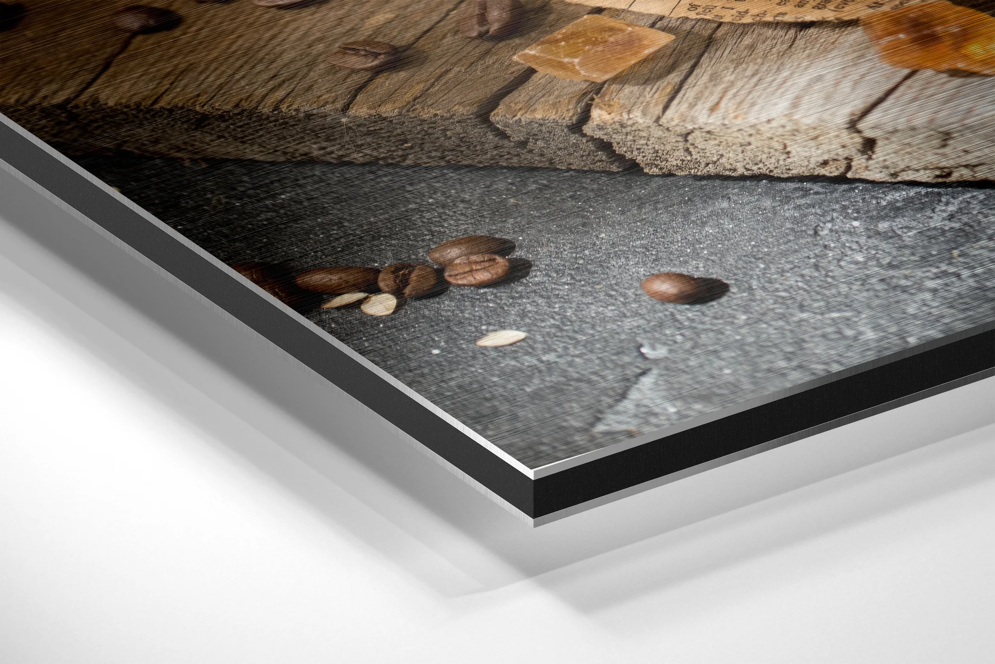 Coffee Brushed Aluminium Dibond Wall Art - Image 2