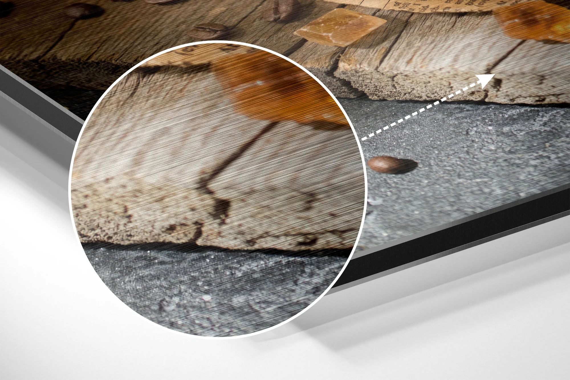 Coffee Brushed Aluminium Dibond Wall Art - Image 3